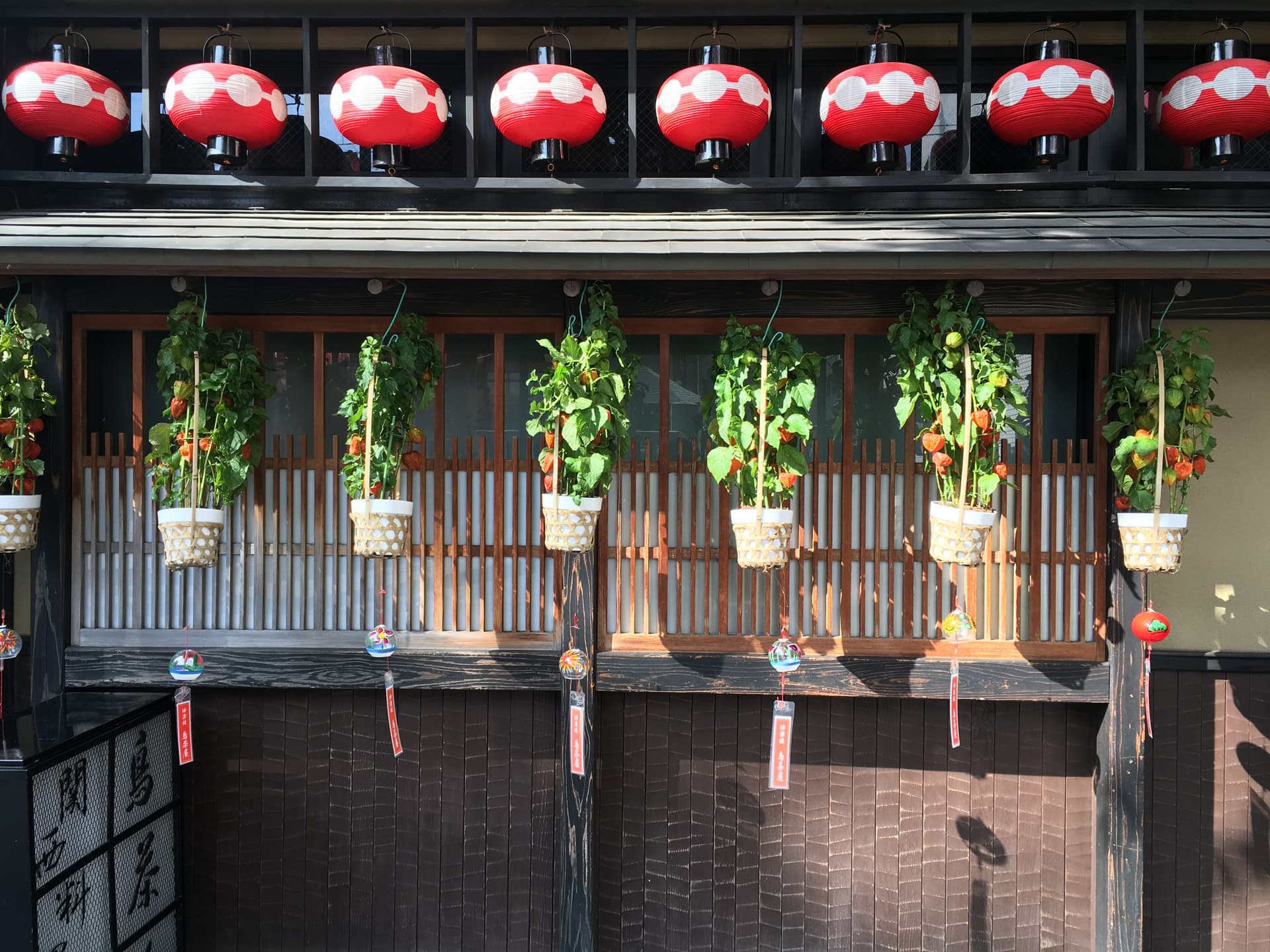 Kagurazaka ryotei entrance - traditional restaurant with bamboo blinds